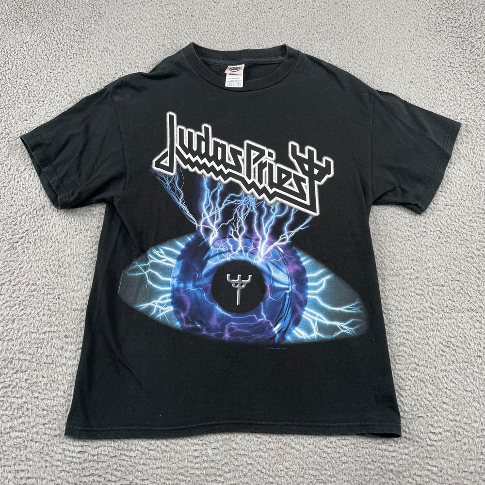 Judas Priest T Shirt Mens M Black United USA 2004 Tour Graphic Band Tee Vintage